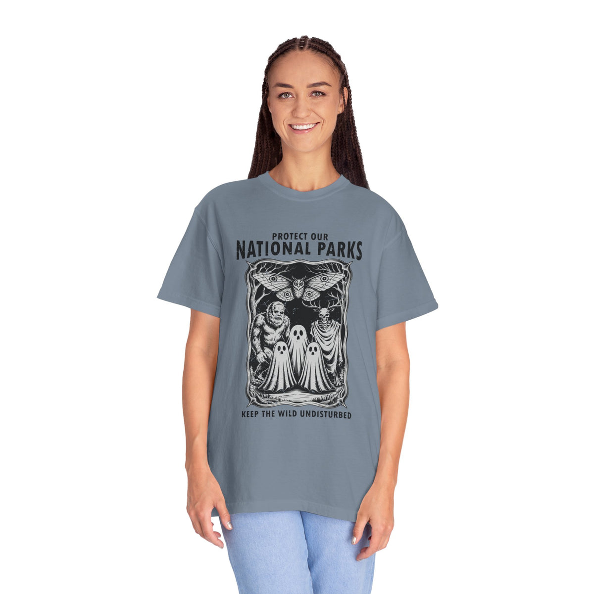National Parks Gothic Comfort Colors Shirt, Protect Our National Parks Graphic Tee, Cryptid Nature Lover Shirt, Spooky Outdoor Apparel