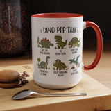 Dinosaur Encouragement Mug, Dino Pep Talk Coffee Mug, Motivational Dinosaur Gift for Kids, Teacher Classroom Positive Mindset Mug