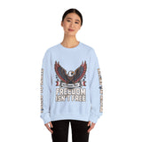 Veterans Day Sweatshirt, Freedom Isn't Free Eagle Pullover, Patriotic Military Top, Veteran Gift, American Pride, USA Clothing