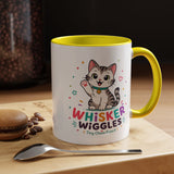 Cute Cat Lover Mug, Personalized Cat Name Coffee Cup, Whisker Wiggles Cat Mom Gift, Funny Kitty Mug for Pet Owners and Cat Lovers