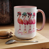 Funny Flamingo Coffee Mug, Sun's Out Flocks Out Mug, Pink Flamingo Summer Cup, Beach Lover Gift, Tropical Vacation Coffee Mug