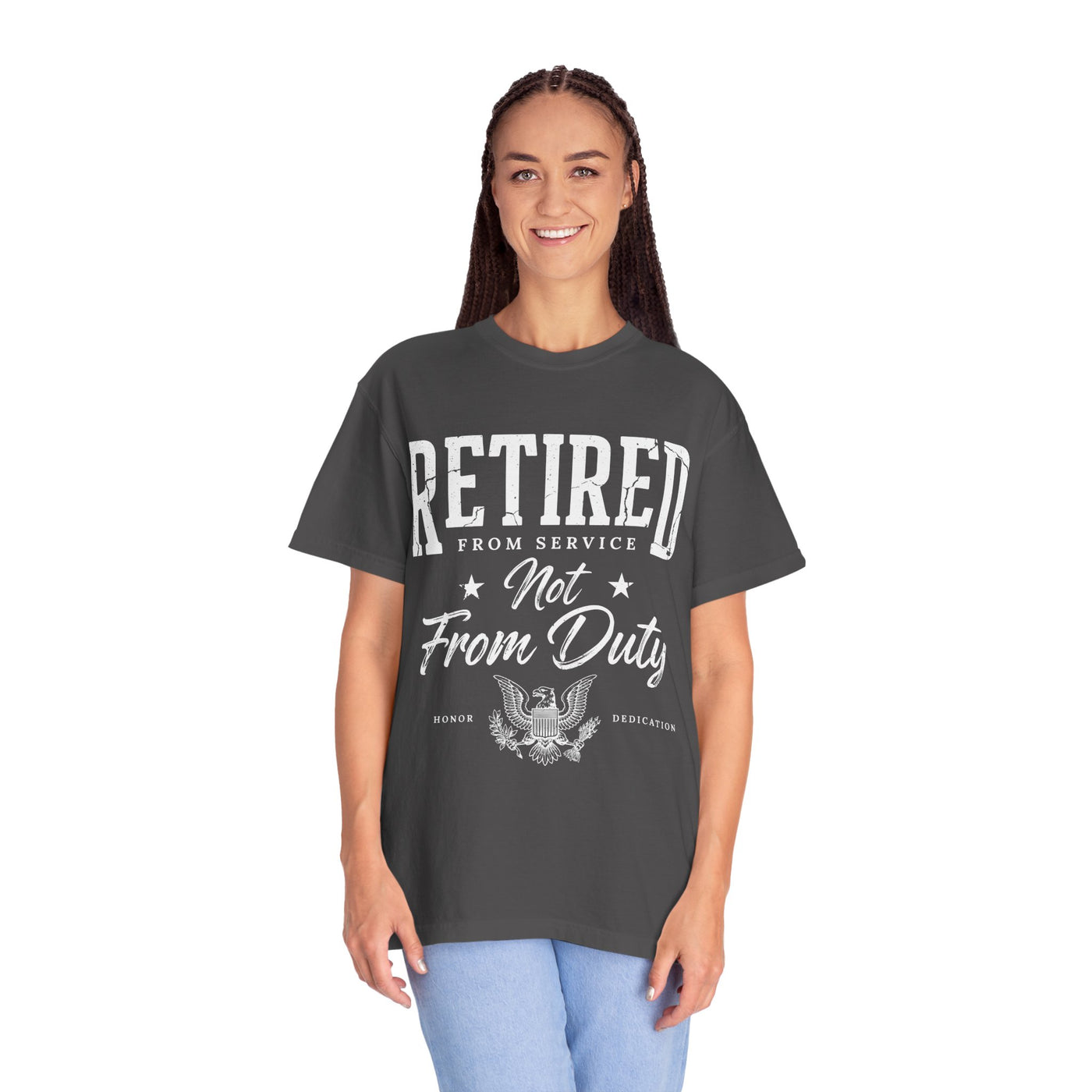 Retired From Service Not From Duty Shirt, Military Retirement T-Shirt, Veteran Gift for Men or Women, Patriotic Eagle Veterans Day Tee