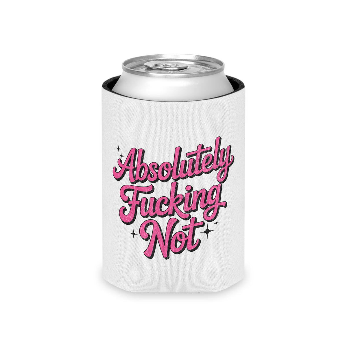 Absolutely Not Can Cooler, Funny Sarcastic Drink Sleeve, Sassy Gift for Best Friends, Coworkers and Adults