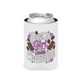 Chocolate Lover Can Cooler, Just a Girl Who Loves Chocolate, Cute Sweet Treat Drink Holder, Dessert Lover Gift, Cute Can Cooler, Party Favor