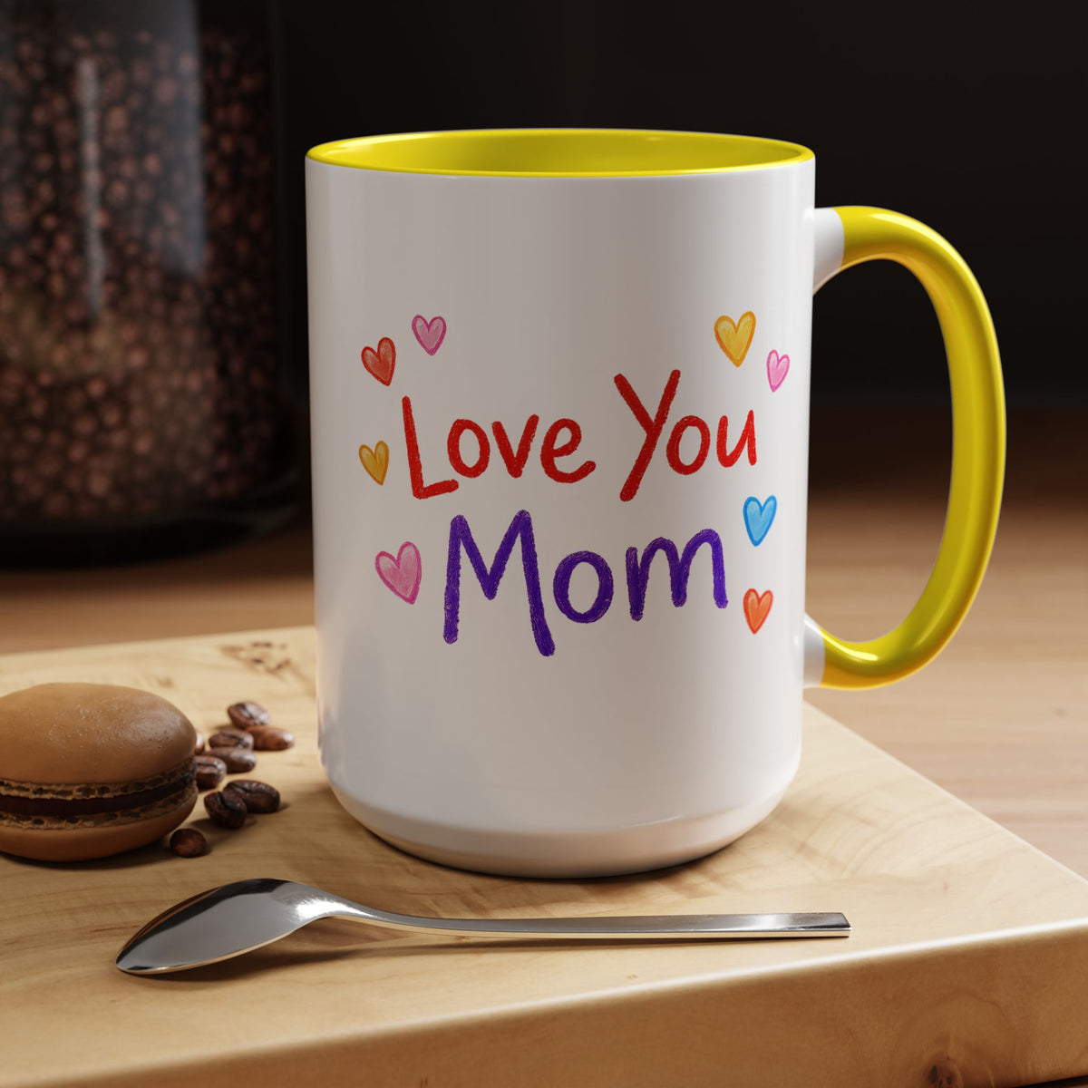 Love You Mom Mug, Mother's Day Coffee Mug Gift, Cute Mom Appreciation Mug, Gift from Daughter or Son, Everyday Mom Cup