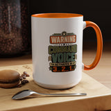 Funny Military Command Voice Mug, Warning Countdown Coffee Cup, Army Dad or Veteran Gift for Him, Retirement Birthday Humor Present