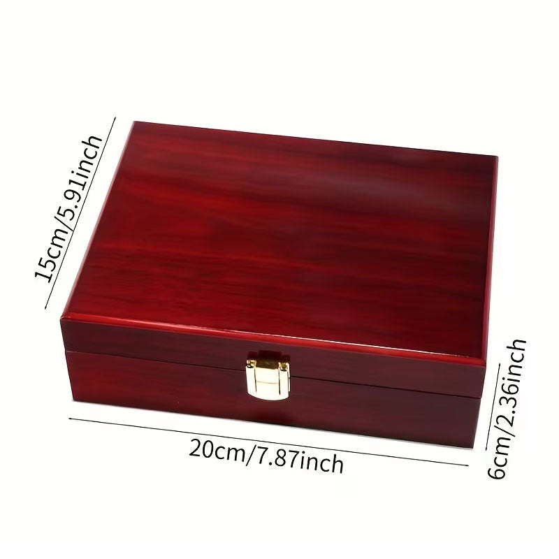 Classic Wooden Jewelry Box with Lock – Premium Storage Case