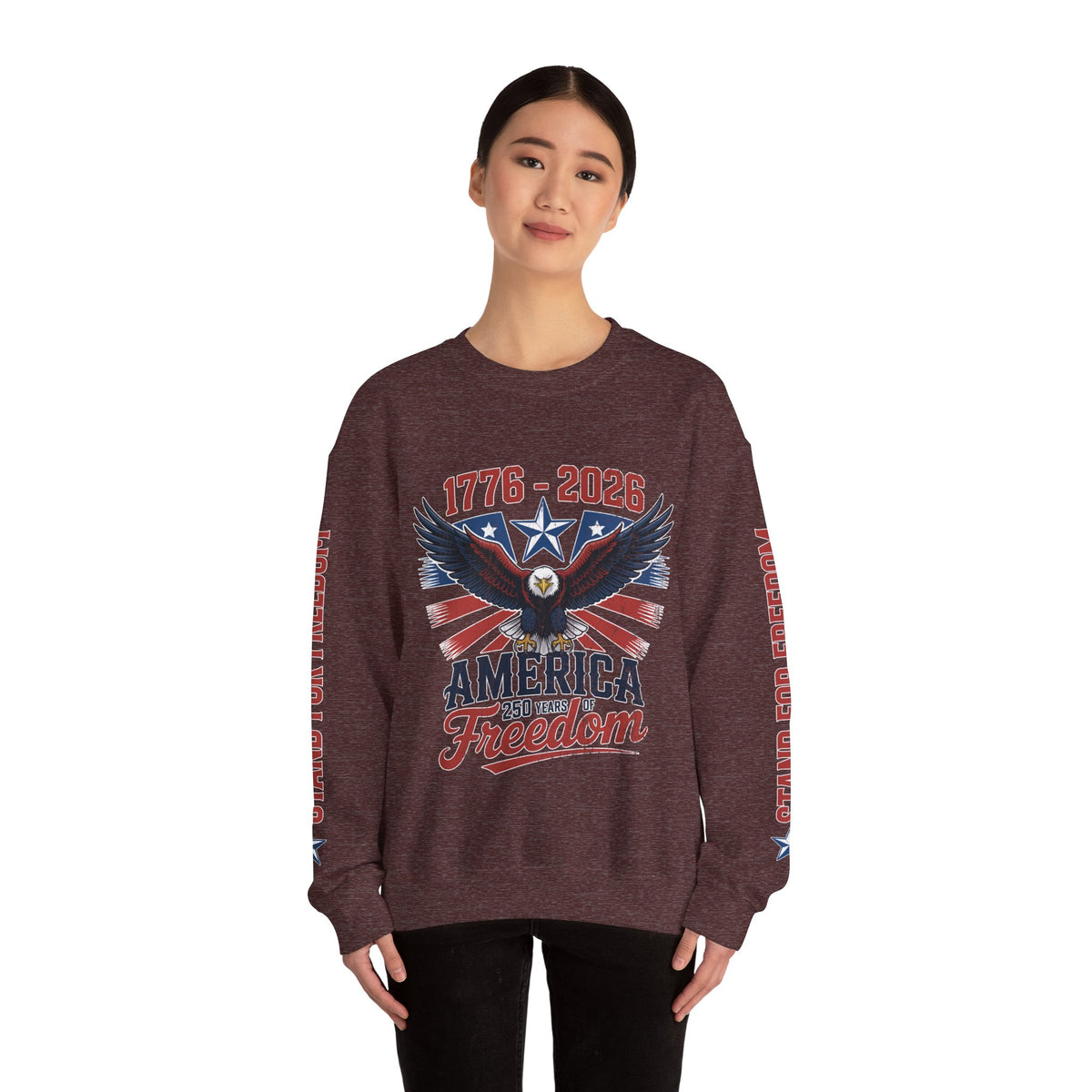 America 250 Sweatshirt 1776 2026, 250th Anniversary USA Pullover, Patriotic Eagle Top, American History Gift, July 4th Outfit