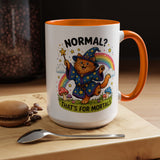 Funny Wizard Cat Mug, Normal That's For Mortals Coffee Mug, Magical Cat Lover Gift, Fantasy Wizard Kitty Mug for Book Lovers