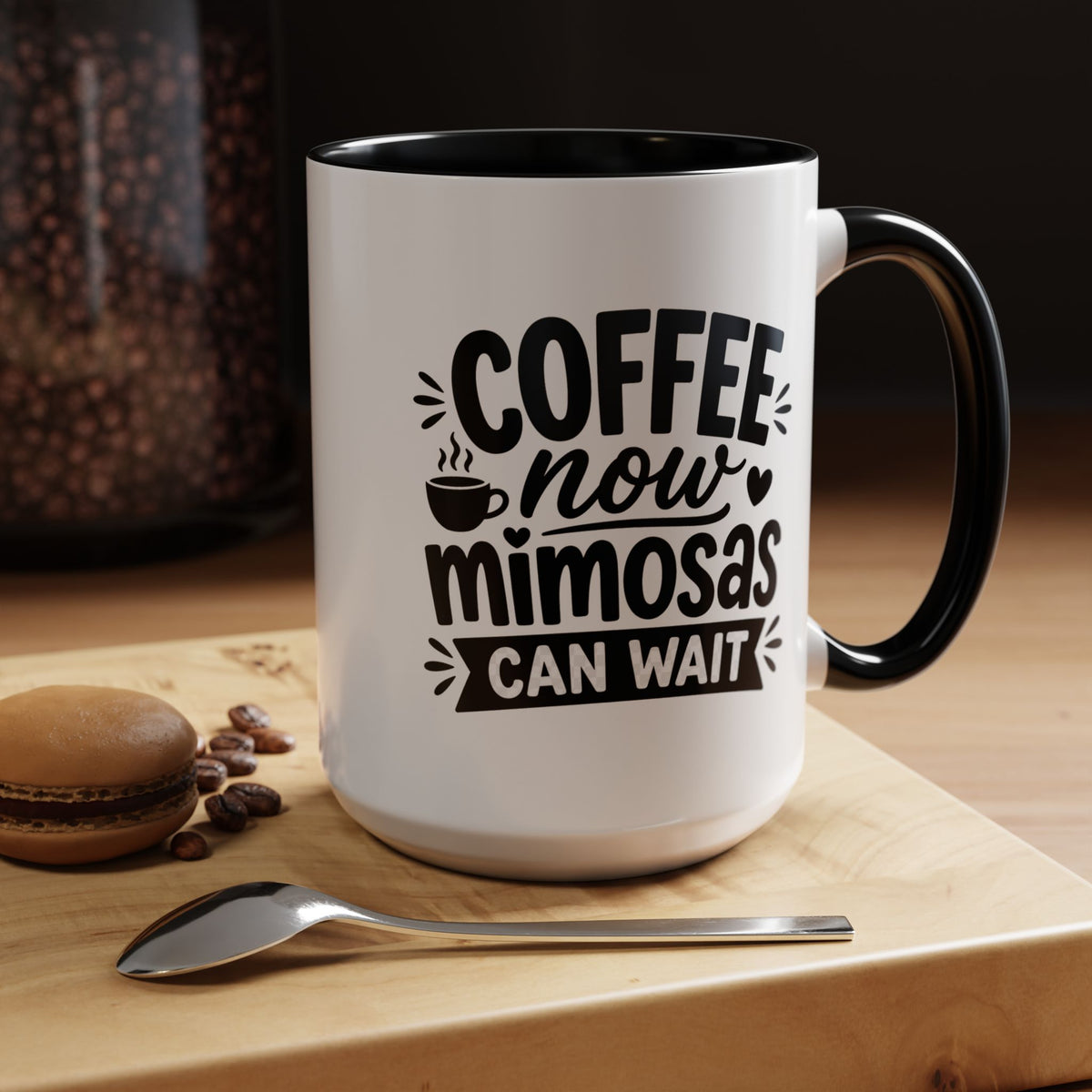 Funny Coffee Lover Mug, Coffee Now Mimosas Can Wait Mug, Brunch Coffee Cup, Caffeine Lover Gift, Morning Coffee Mug for Friends