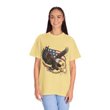 Patriotic Eagle Shirt, American Flag T Shirt, Bald Eagle Military Tee, Veteran Gift, USA Graphic Shirt, Fourth of July Patriotic Top
