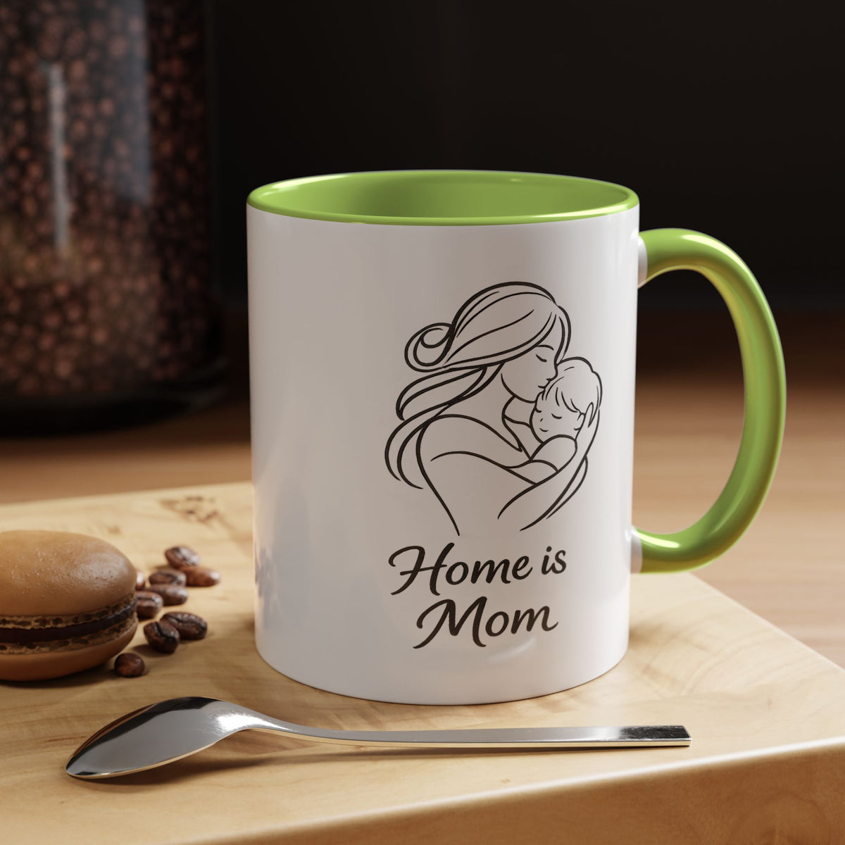 Home Is Mom Coffee Mug, Mother Daughter Gift Mug, Meaningful Mom Mug, Mother's Day Gift, Sentimental Gift for Mom, Mom Keepsake Cup