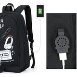 New school season backpack new large zipper Harajuku schoolbag Oxford cloth backpack