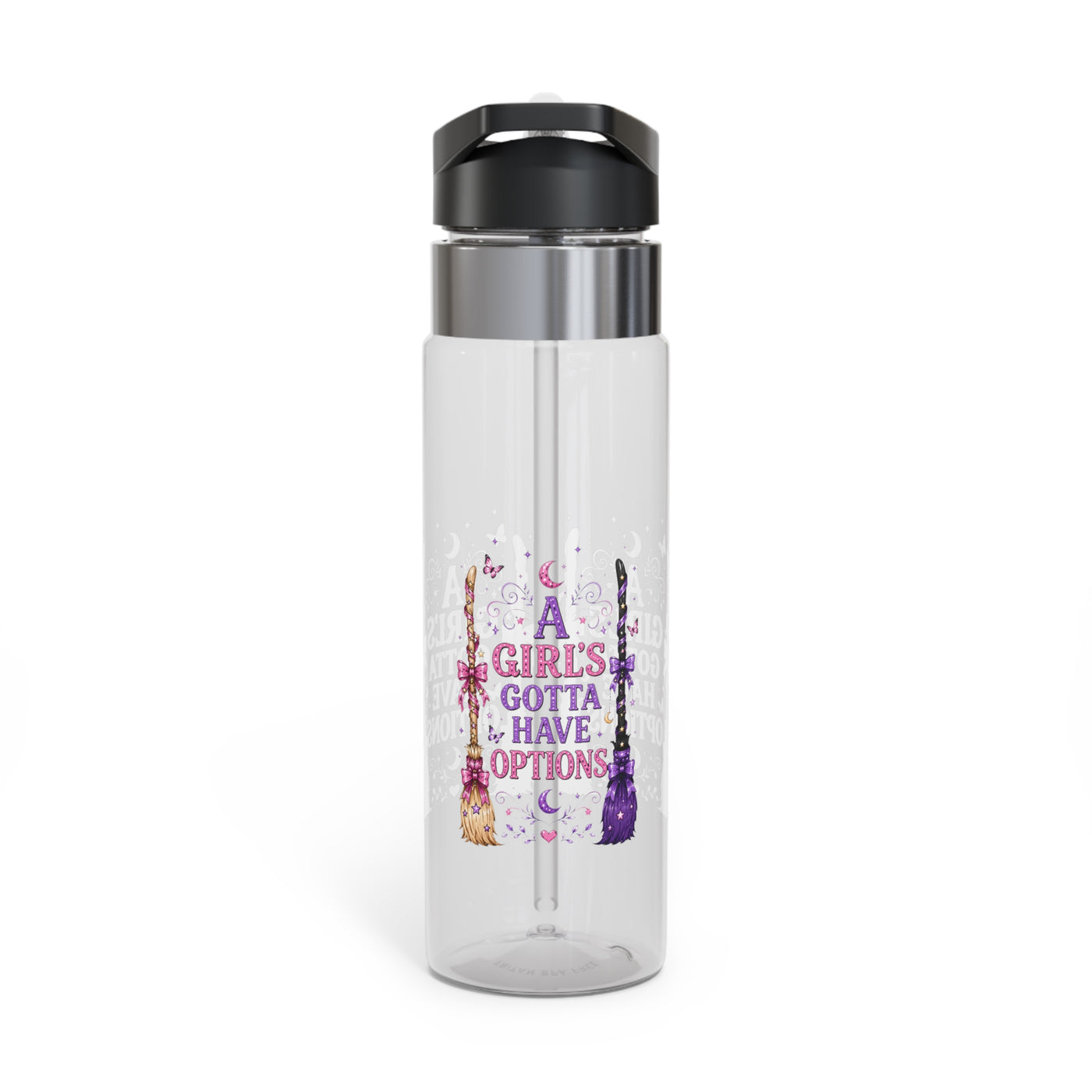 Witchy Water Bottle for Women, Transparent Water Bottle, A Girl's Gotta Have Options, Magical Gift for Her, Cute Witch Drinkware
