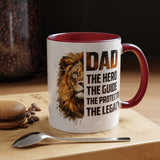 Dad Appreciation Coffee Mug, Dad The Hero The Guide The Protector Mug, Lion Dad Gift, Father's Day Coffee Cup, Gift for Dad
