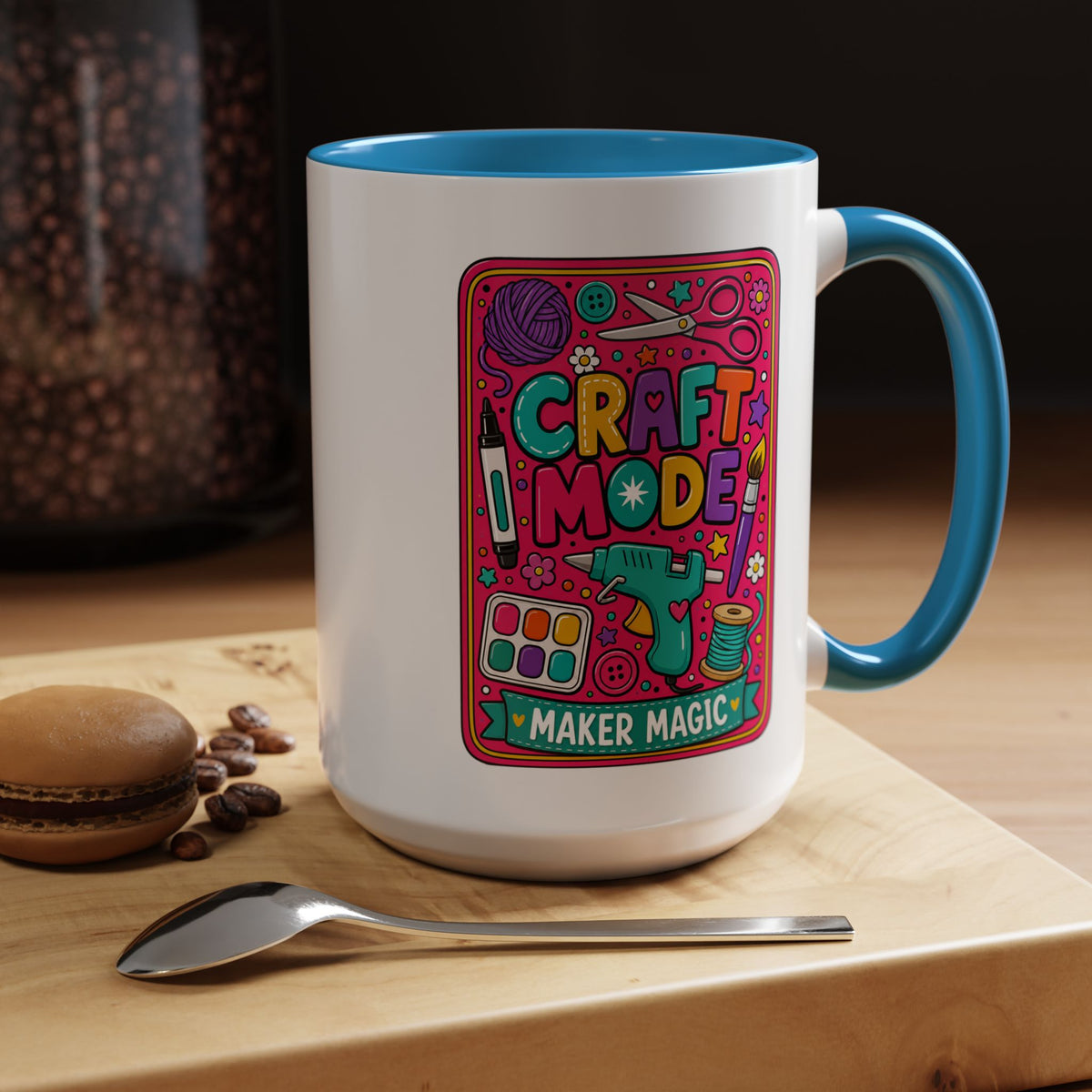 Craft Lover Coffee Mug, Craft Mode Maker Magic Mug, Gift for Crafters and DIY Enthusiasts, Creative Hobby Coffee Cup for Makers