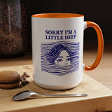 Funny Introvert Mug, Social Anxiety Coffee Mug, Deep Thinker Gift, Sarcastic Humor Cup, Emotional Ocean Mug, Mental Health Gift