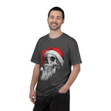 Skull Santa Shirt, Gothic Christmas T-Shirt, Creepy Holiday Skeleton Tee, Alternative Xmas Gift for Metalhead, Biker or Horror Fan