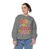 Happy to See Your Face Sweatshirt, Colorful Teacher Crewneck, Retro Classroom Shirt, Back to School Outfit, Educator Appreciation Gift