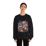 Personalized Hunting Family Sweatshirt, Custom Deer Patriotic Pullover, American Flag Floral Crewneck, Family Gift, Outdoorsman Shirt
