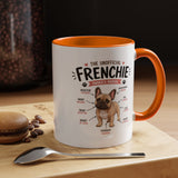 Anatomy of a Frenchie Coffee Mug, Funny French Bulldog Lover Gift, Cute Dog Mom Dad Anatomy Ceramic Tea Cup with Black Handle