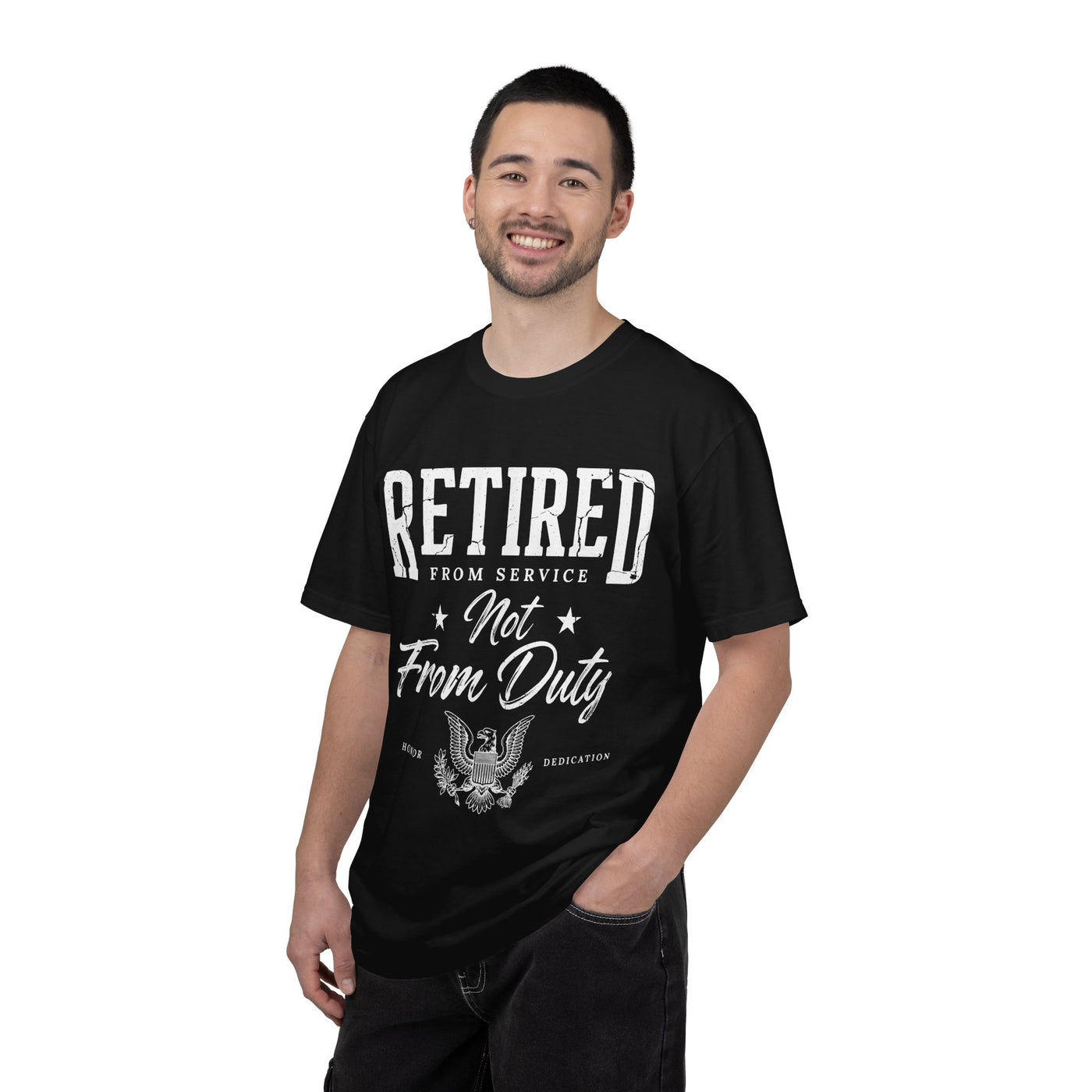 Retired From Service Not From Duty Shirt, Military Retirement T-Shirt, Veteran Gift for Men or Women, Patriotic Eagle Veterans Day Tee