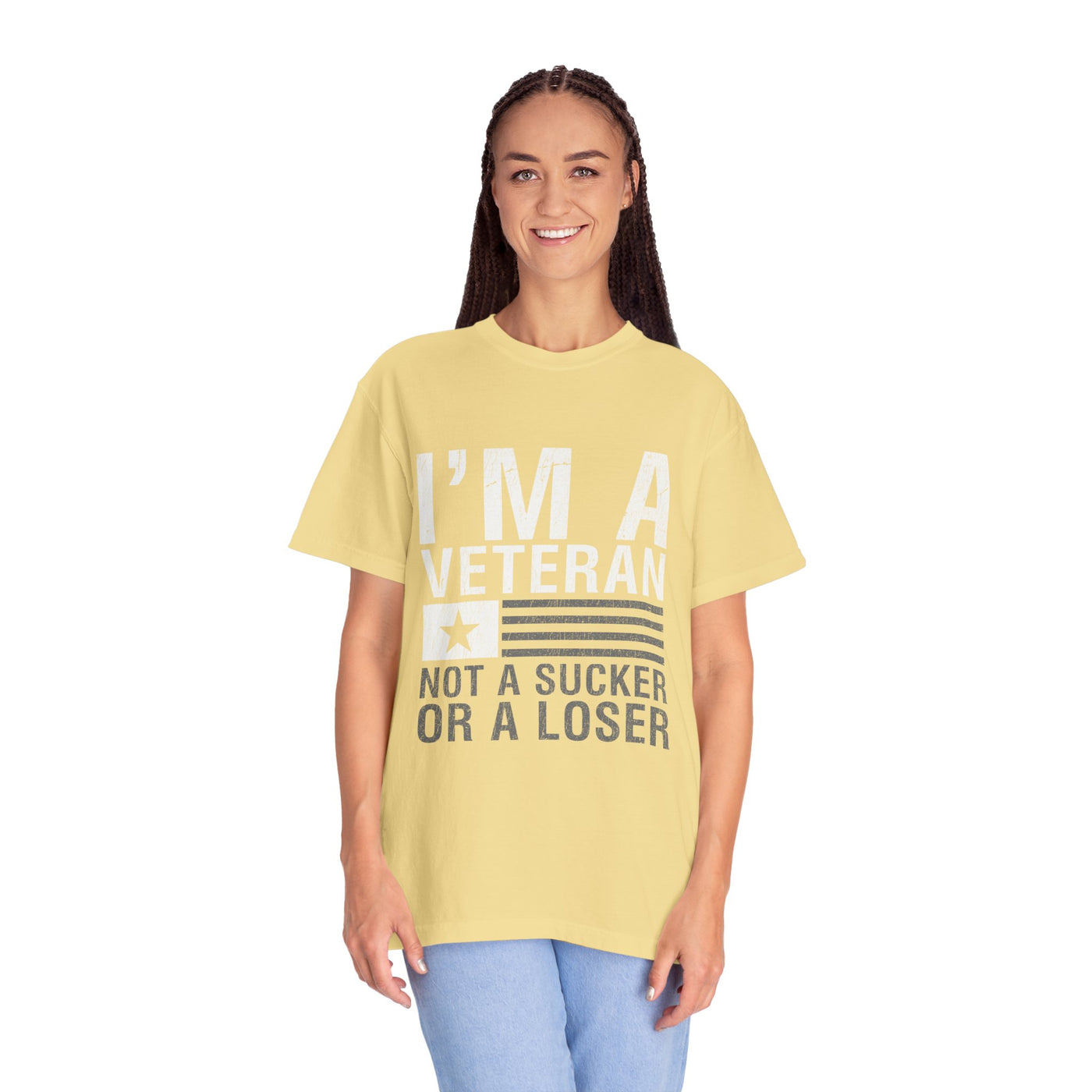 I'm a Veteran Not a Sucker or Loser Shirt, Bold Military T-Shirt, Patriotic Gift for Veteran, Veterans Day Tee, Retired Soldier Apparel