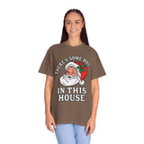 There's Some Ho's in This House Shirt, Funny Santa Christmas T-Shirt, Adult Holiday Party Tee, Naughty Xmas Gift for Friends or Family
