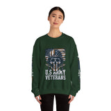 US Army Veterans Sweatshirt, Military Skull Crewneck, American Flag Veteran Pullover, Army Veteran Gift, Memorial Day or Veterans Day