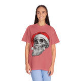 Skull Santa Shirt, Gothic Christmas T-Shirt, Creepy Holiday Skeleton Tee, Alternative Xmas Gift for Metalhead, Biker or Horror Fan