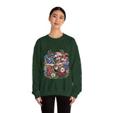 Personalized Hunting Family Sweatshirt, Custom Deer Patriotic Pullover, American Flag Floral Crewneck, Family Gift, Outdoorsman Shirt