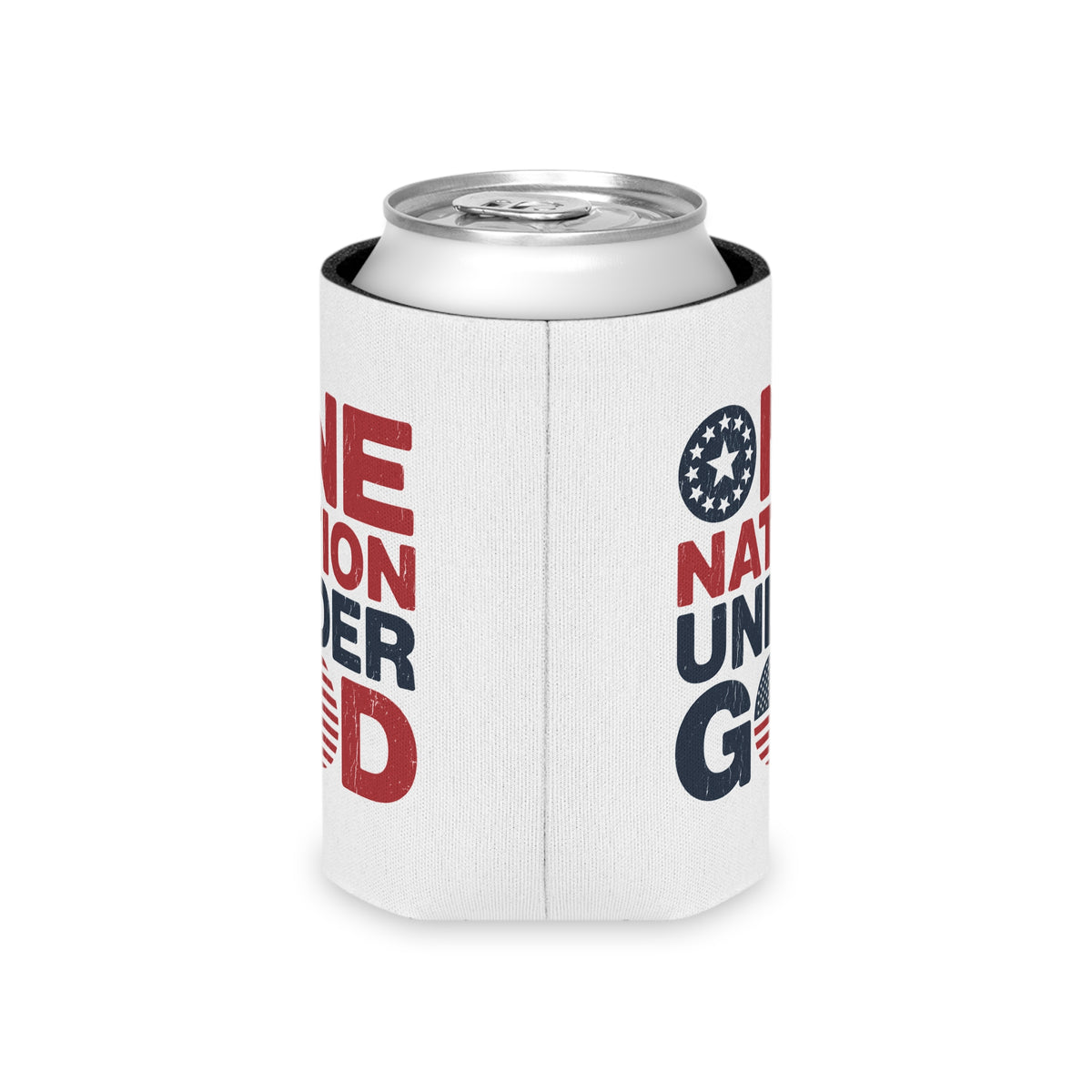 One Nation Under God Can Cooler, Patriotic Drink Holder, American Flag Beverage Sleeve, USA Pride Gift, Faith Inspired Gift, Summer Party