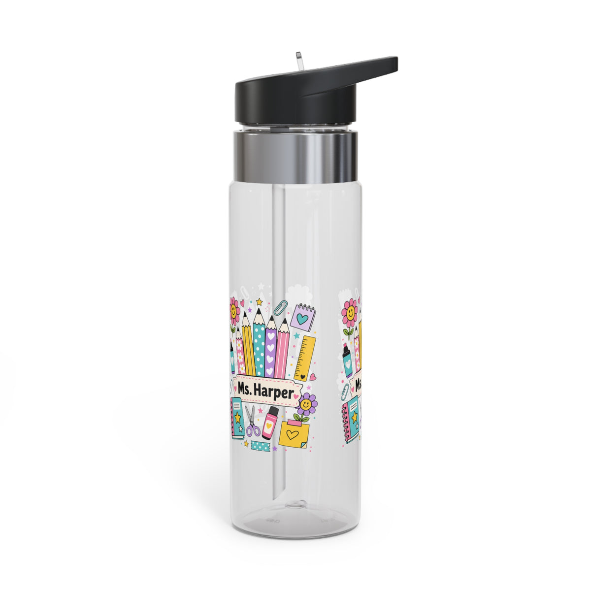 Personalized Teacher Water Bottle, Cute Teacher Gift for Classroom, Educator Appreciation Gift, School Staff Bottle, Back to School Gift