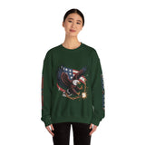 Patriotic Eagle Freedom Sweatshirt, American Flag Crewneck, Broken Chain Military Style Pullover, Fourth of July Gift for Him or Her