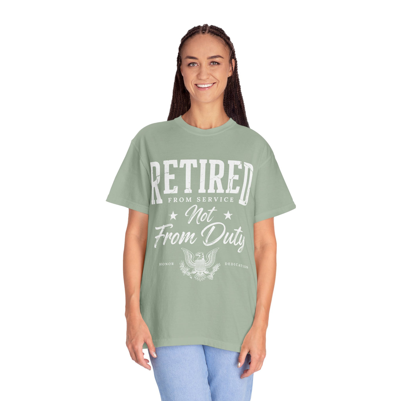 Retired From Service Not From Duty Shirt, Military Retirement T-Shirt, Veteran Gift for Men or Women, Patriotic Eagle Veterans Day Tee