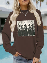 Printed pullover sweatshirt sweatshirt