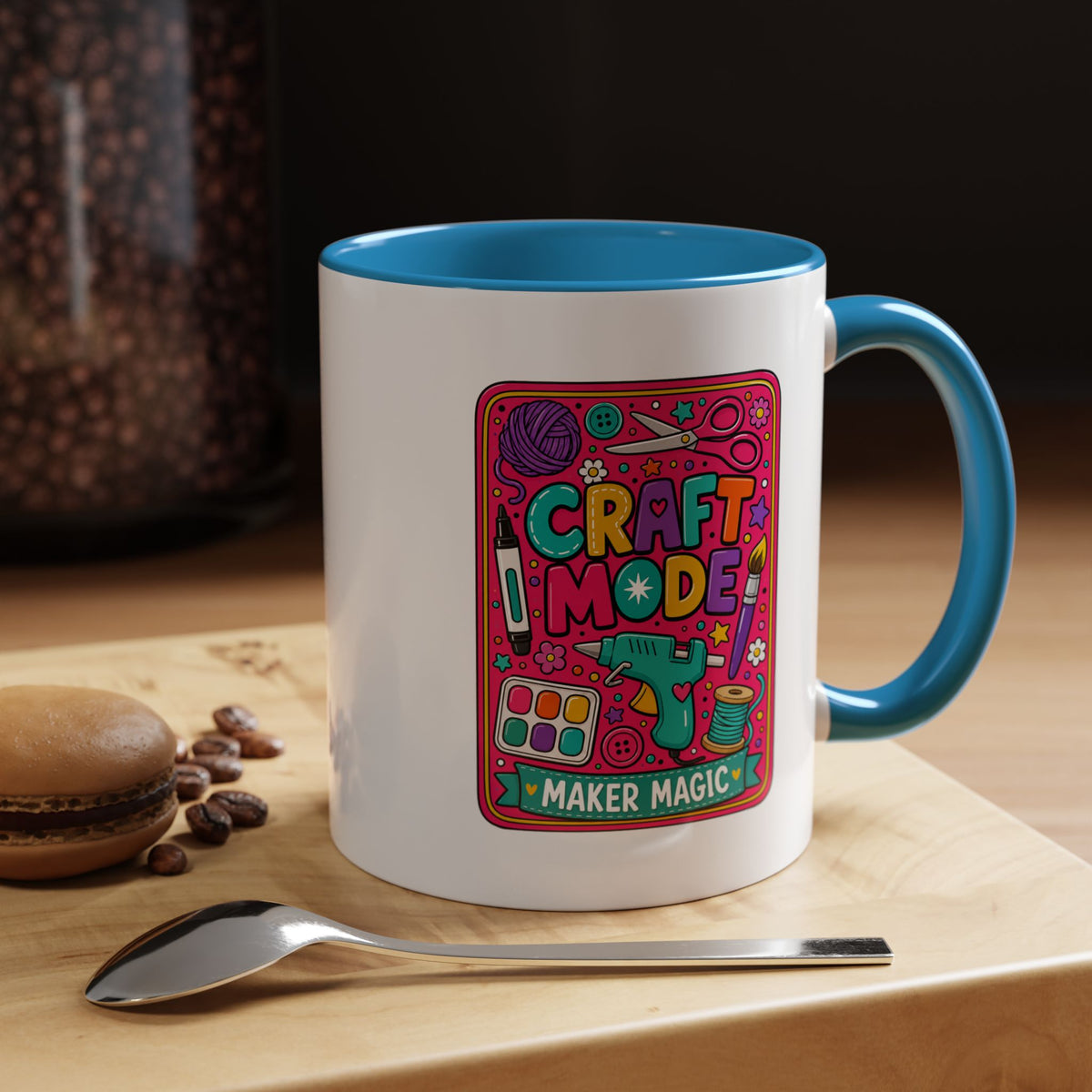Craft Lover Coffee Mug, Craft Mode Maker Magic Mug, Gift for Crafters and DIY Enthusiasts, Creative Hobby Coffee Cup for Makers