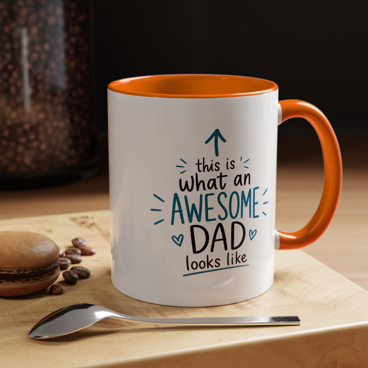 This Is What An Awesome Dad Looks Like Coffee Mug, Father's Day Gift from Daughter or Son, Funny Papa Birthday Ceramic Tea Cup
