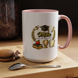 Personalized Graduation Mug for Her, Brave Mind Bright Future Coffee Cup, Custom Name Gift for Daughter, College or High School Graduate