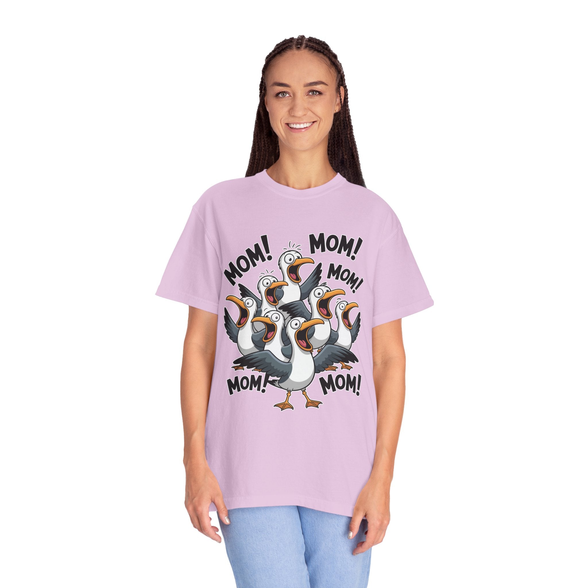 Funny Mom Life Comfort Colors Shirt, Mom Mom Mom Seagull Graphic Tee, Motherhood Humor Shirt, Mother's Day Gift for Moms