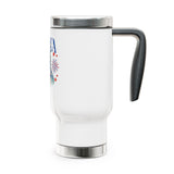 Patriotic Statue of Liberty Travel Mug, Stainless Steel Coffee Cup, Lady Liberty Gift for Women, 4th of July Gift, USA Drinkware