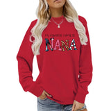 Round neck NANA printed pullover sweatshirt sweatshirt sweatshirt