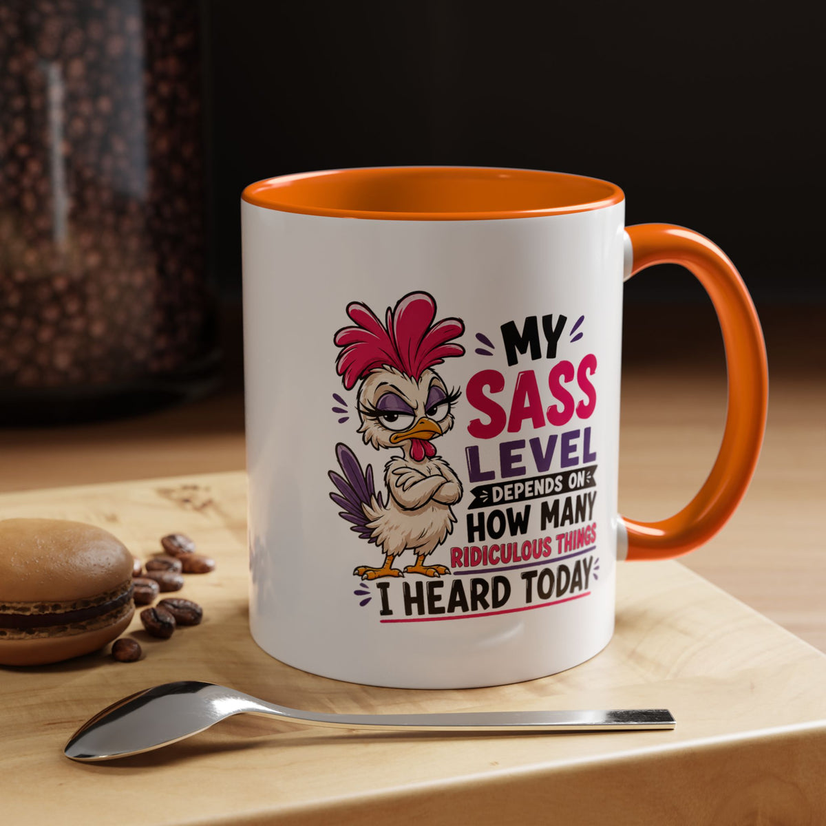 Funny Sass Mug, Sarcastic Chicken Coffee Cup, Ridiculous Things Quote Gift for Coworker, Best Friend Birthday Gift, Sassy Office Humor