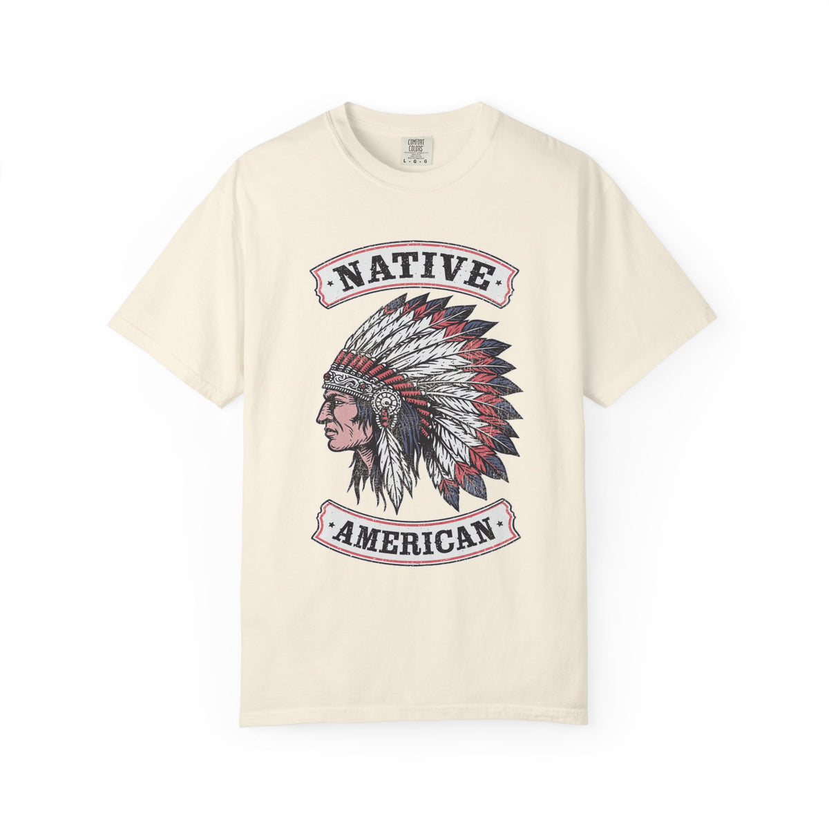 Native American Headdress Shirt, Patriotic USA Graphic Tee, Vintage American Eagle Style, Western Americana Gift, Fourth of July Shirt