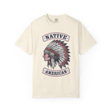 Native American Headdress Shirt, Patriotic USA Graphic Tee, Vintage American Eagle Style, Western Americana Gift, Fourth of July Shirt