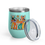 Retro Disco Birthday Wine Tumbler, 70s Roller Skating Party Design, Groovy Drinkware Gift for a Skater Friend Who Loves Vintage Aesthetics