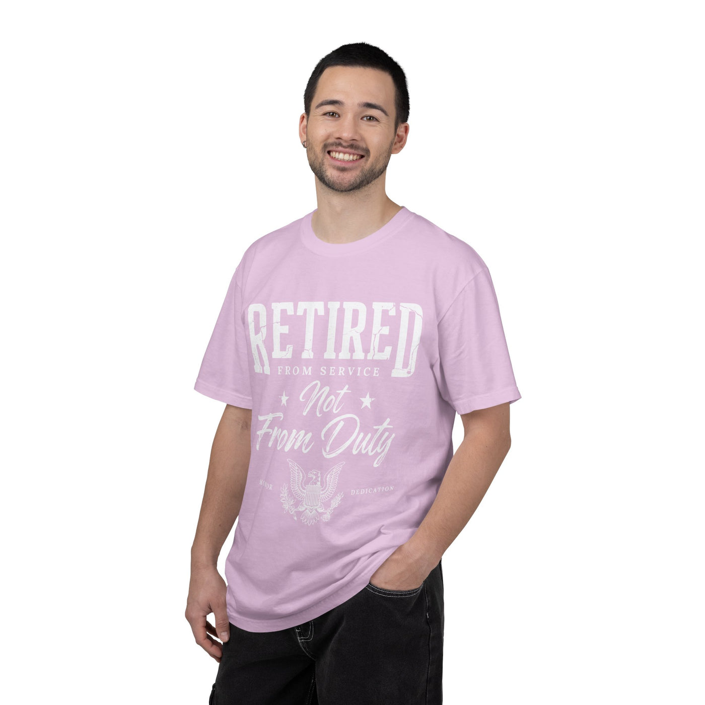 Retired From Service Not From Duty Shirt, Military Retirement T-Shirt, Veteran Gift for Men or Women, Patriotic Eagle Veterans Day Tee