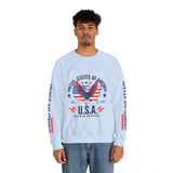 United We Stand Sweatshirt, American Eagle USA Pullover, Patriotic Flag Top, Vintage Americana Clothing, Fourth of July Gift for Women