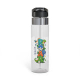 Personalized Dinosaur Water Bottle for Boys | Custom Name 20oz Kids School & Sports Bottle