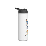 Personalized Soccer Kids Water Bottle, Custom Name Sports Water Bottle for Boys, Soccer Player Water Bottle, Back to School Gift